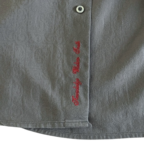 Robert Graham Textured Jacquard Long Sleeve Button Down Shirt Grey Men’s Large - Picture 4 of 8